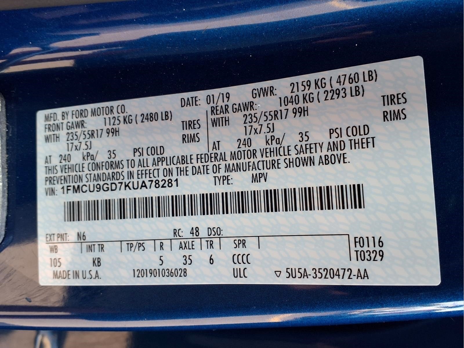 2019 Ford Escape SE