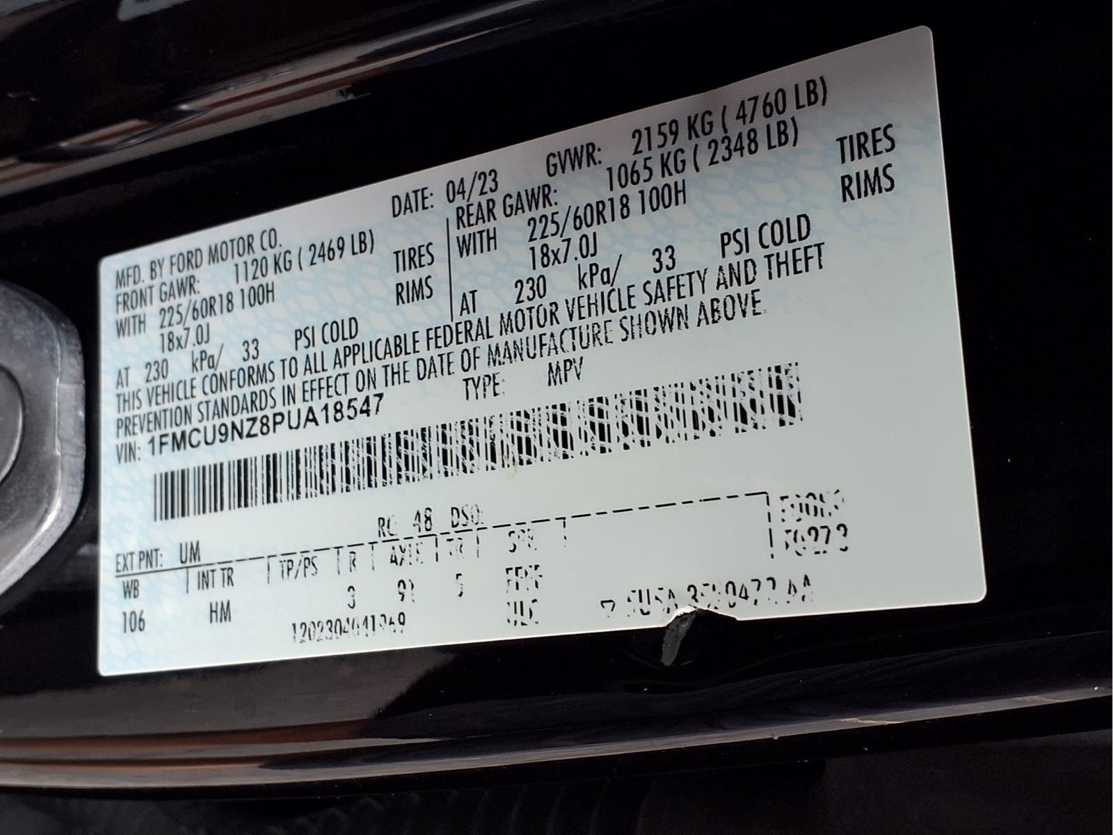 2023 Ford Escape Hybrid ST-Line Select