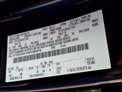 2017 Ford F-150 Lariat
