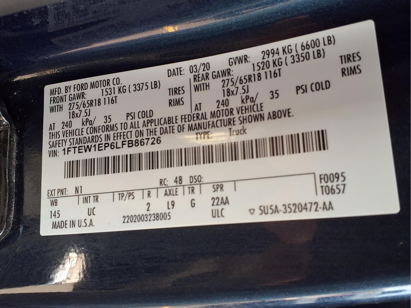 2020 Ford F-150 XLT