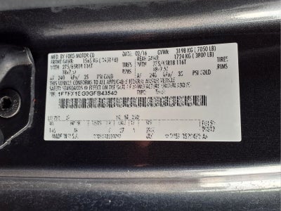 2016 Ford F-150 XLT
