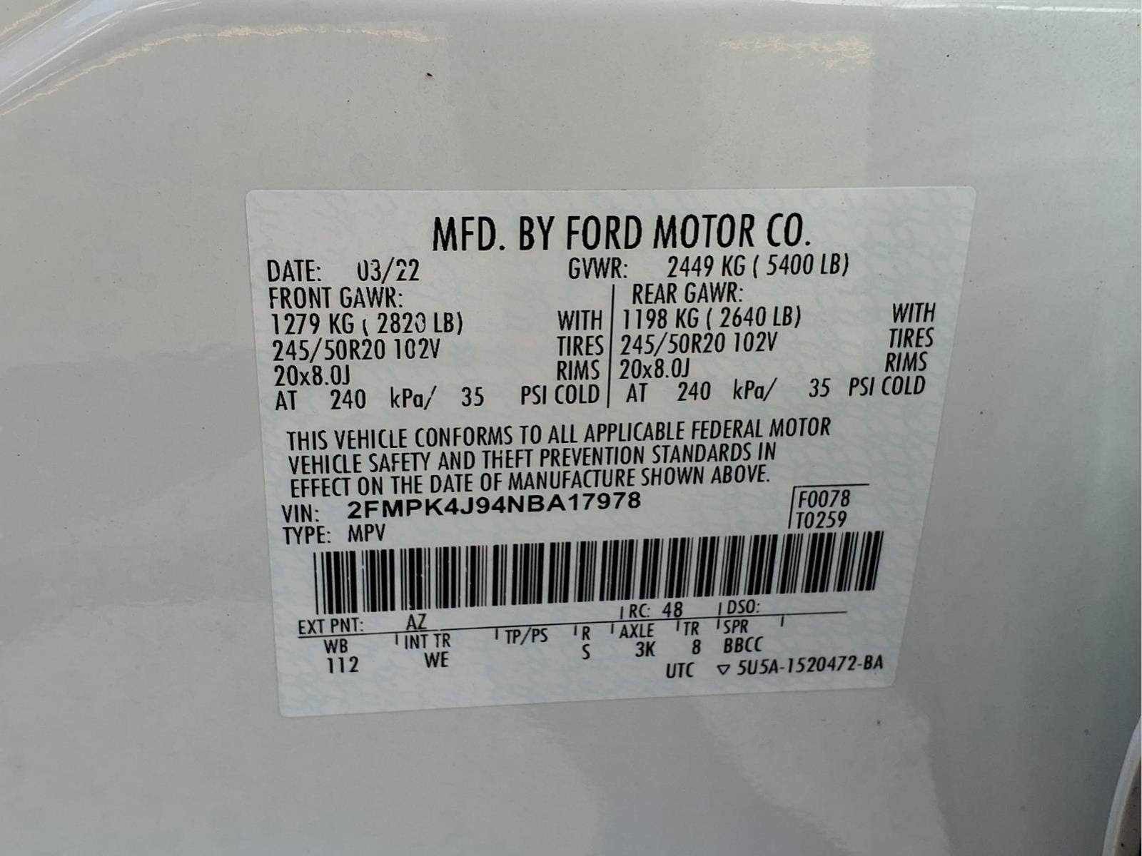 2022 Ford Edge ST Line
