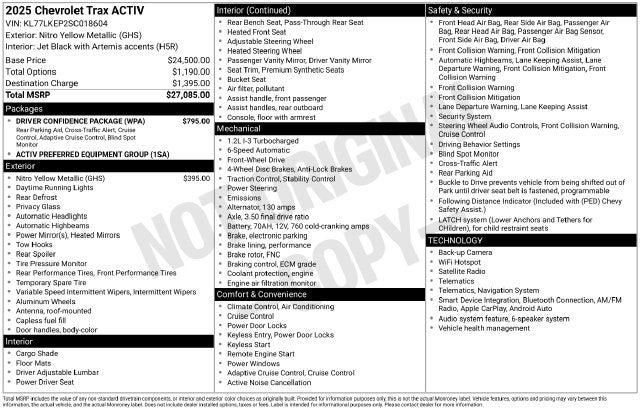 2025 Chevrolet Trax ACTIV