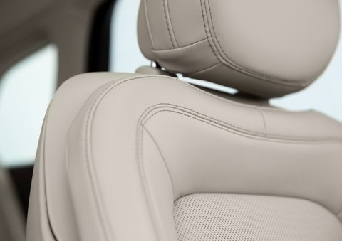 A detail shot of available leather-trimmed Perfect Position front seat shows off artistic details like luxe materials, precision stitching and supple curves | Bob Maxey Lincoln in Detroit MI