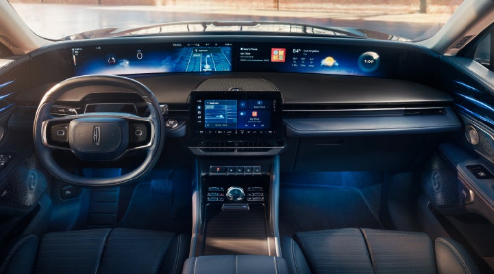 A large panoramic display is shown on the dashboard of a 2025 Lincoln Nautilus® SUV | Bob Maxey Lincoln in Detroit MI