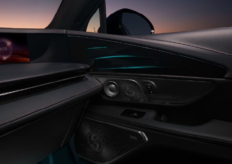 Selectable ambient lighting glows in the passenger door panel. | Bob Maxey Lincoln in Detroit MI