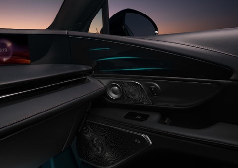 Selectable ambient lighting glows in the passenger door panel. | Bob Maxey Lincoln in Detroit MI