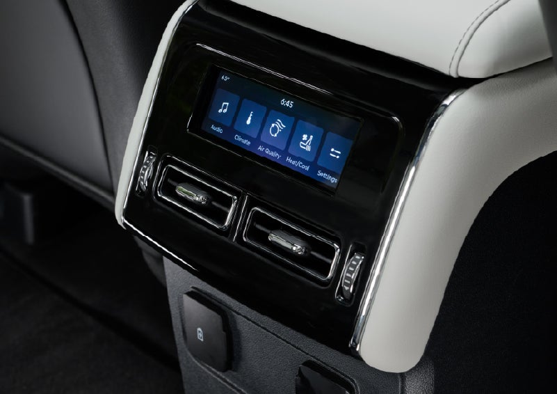 The second row touch screen displays audio and temperature control settings. | Bob Maxey Lincoln in Detroit MI